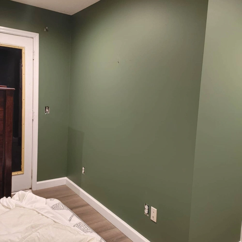 Sherwin Williams SW 6194 Basil в интерьере фото