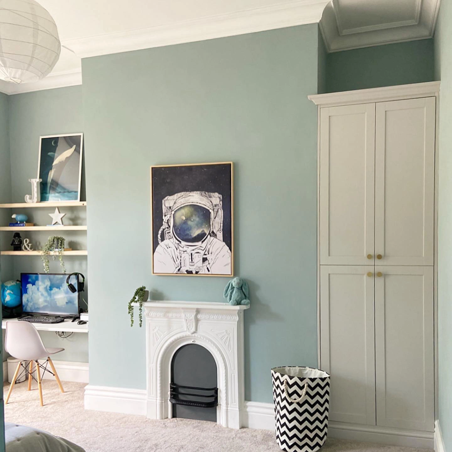 Little Greene 101 Celestial Blue в интерьере фото